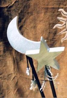Crescent Moon with Stars Wand
